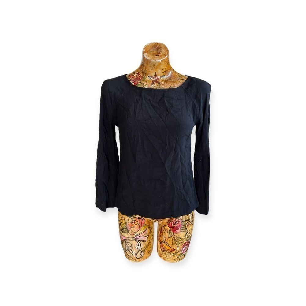 Banana Republic top long sleeve black XS statement sleeve